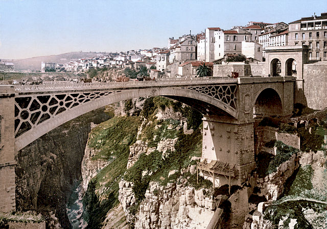 Constantine Algérie pont El Kantara 1860