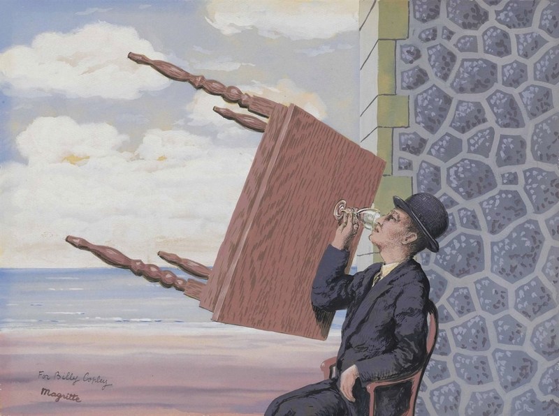 René Magritte (1898−1967), Homme assis à une table