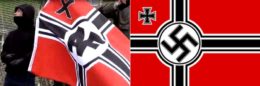 Drapeau antifa - drapeau nazi