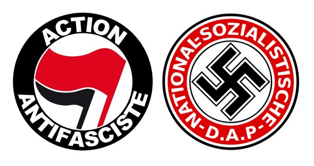 Logo antifa - logo nazi