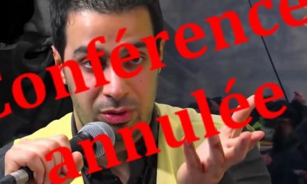 La conférence de Youssef Hindi est annulée