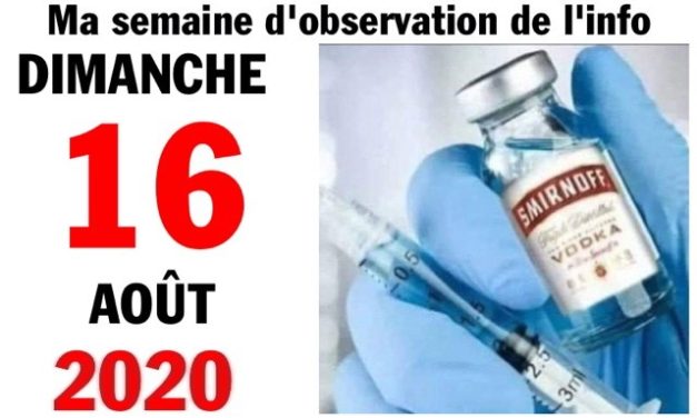 Ma semaine d’observation de l’info (16 août 2020)