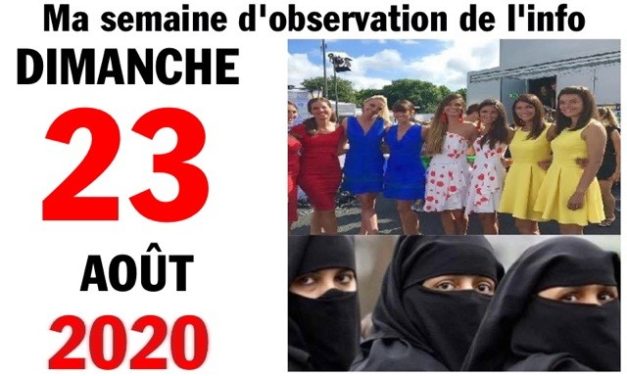 Ma semaine d’observation de l’info (23 août 2020)