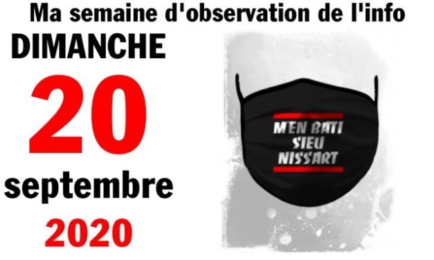 Ma semaine d’observation de l’info (20 septembre 2020)