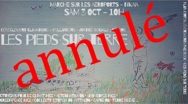 Annulation de la marche sur l’aéroport de Nice samedi 3 octobre 2020
