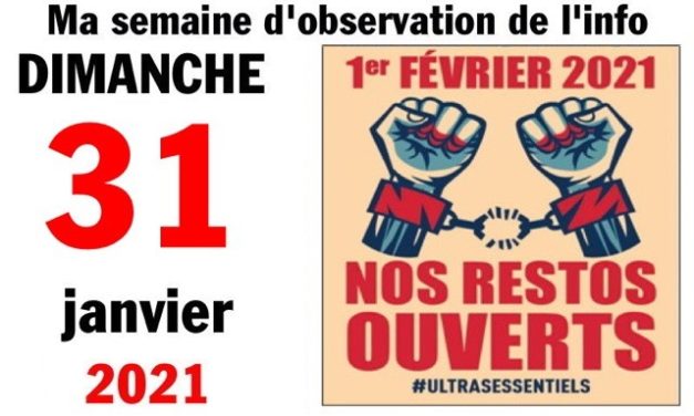 Ma semaine d’observation de l’info (31 janvier 2021)