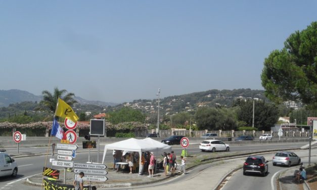 Le camp retranché des irréductibles Gilets Jaunes de Cannes – Antibes