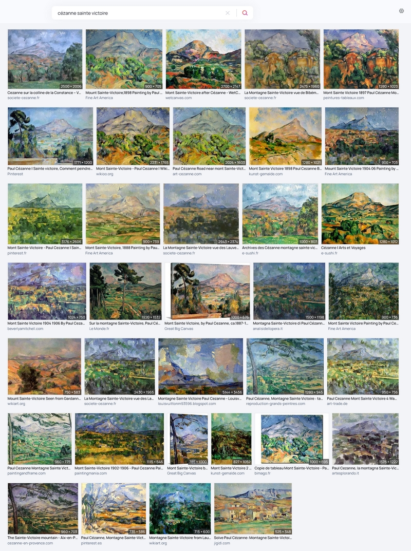 Paul Cézanne - Sainte Victoire - Variantes