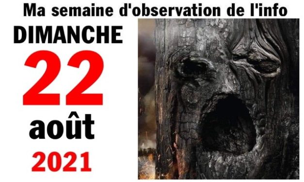 Ma semaine d’observation de l’info (22 août 2021)