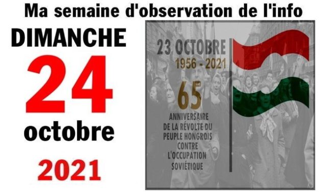 Ma semaine d’observation de l’info (24 octobre 2021)