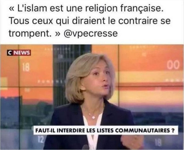 Valérie Pécresse - islam religion française