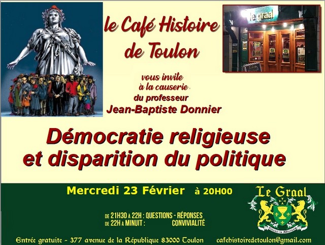 Café Histoire Toulon - Démocratie religieuse et disparition du politique