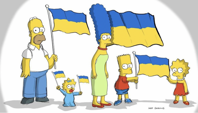 Simpson - Drapeaux ukrainiens