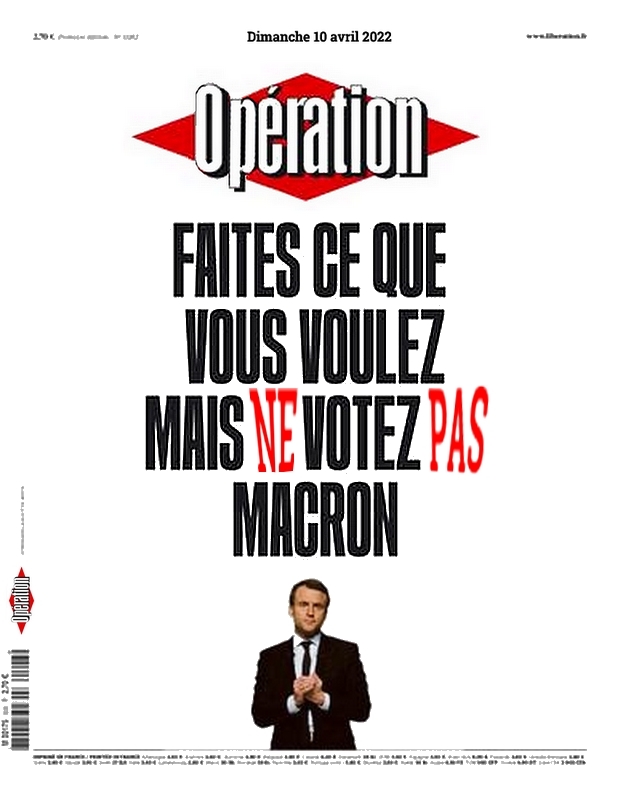 Libération - Ne votez pas Macron 2022