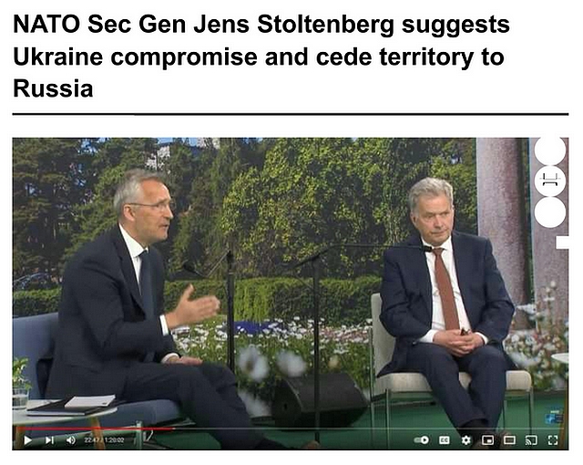 Jens Stoltenberg - Concessions territoriales Ukraine