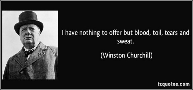 Churchill - Nothing but blood toil tears sweat