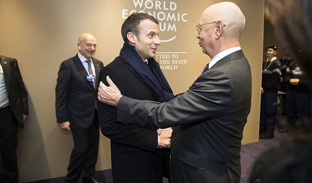 Macron Schwab - World Economic Forum - Foroum Économique Mondial