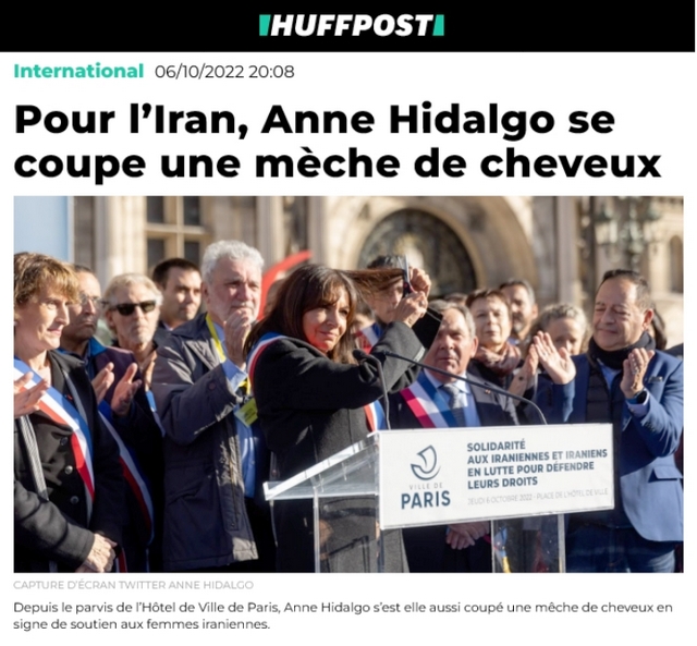 Huffington Post - Anne Hidalgo - Mèche cheveux