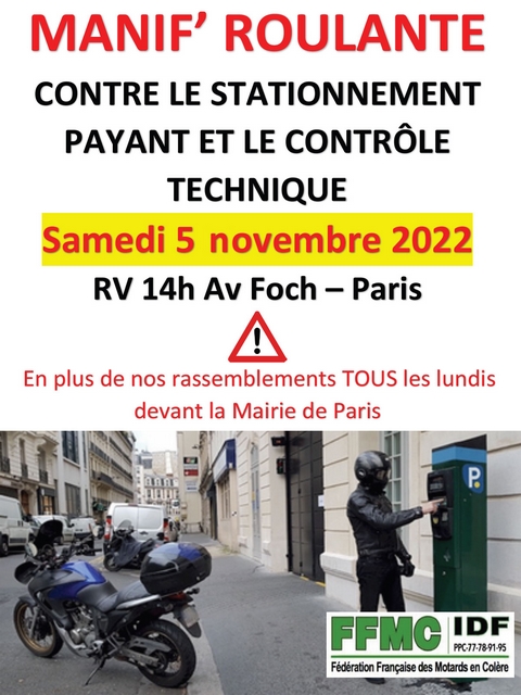 Manif motard Paris - 5 novembre 2022