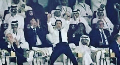 Macron Finale Coupe Football Qatar 2022