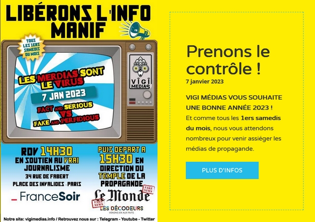 Libérons Info - Manif Paris 7 janvier 2023