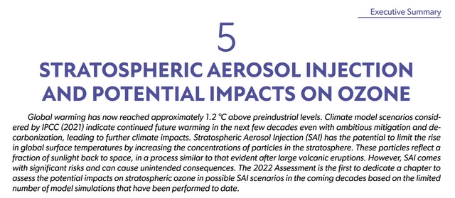 ONU couche ozone Stratospheric Aerosol Injection