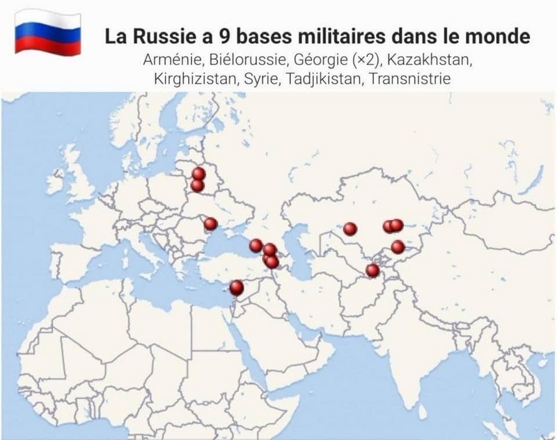 Bases militaires russes dans le monde