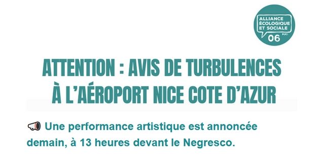 Samedi 18 novembre 2023 à Nice ✈ : embarquement immédiat pour une performance artistique