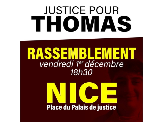 Rassemblement pour Thomas - Nice - 1er octobre 2023