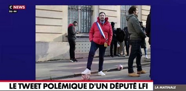 Thomas Portes - Député LFI - Ballon tête Macron