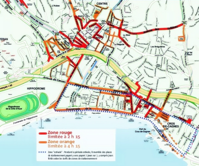 Plan stationnement Cagnes-sur-Mer