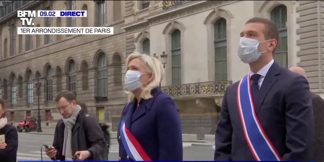 Marine-Le-Pen-Jordan-Bardella-hommage-Jeanne-Arc-masques
