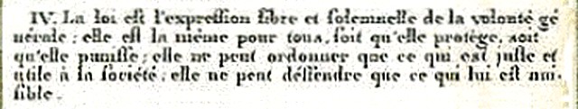 Déclaration Droits Homme Citoyen 1789 - Article 4