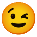 Émoticône clin œil