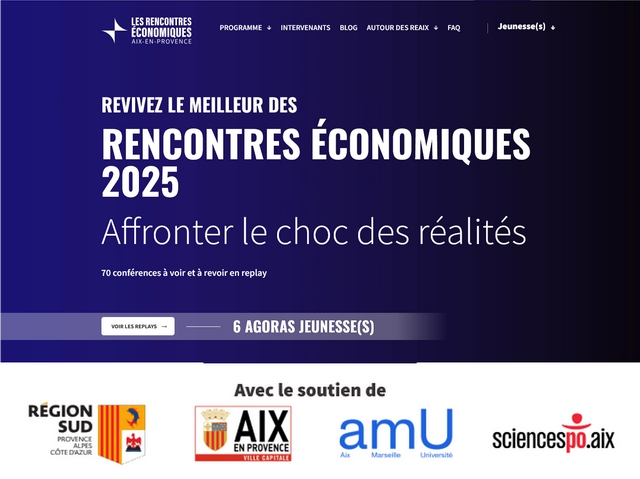 Rencontres Économiques Aix-en-Provence - 3-5 juillet 2025 - Subventions