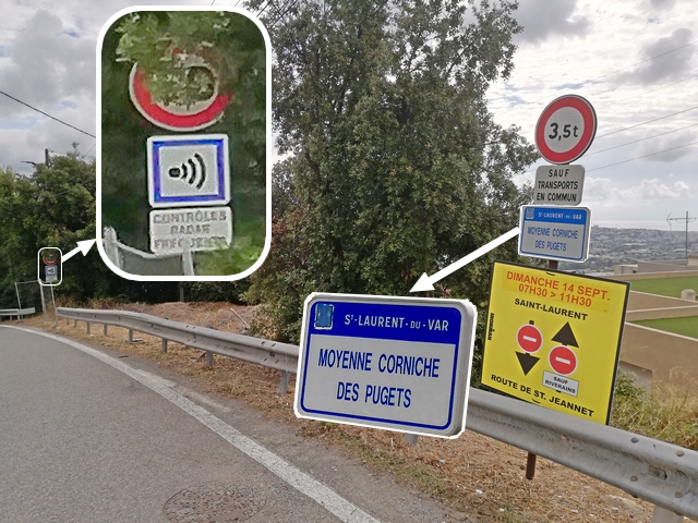 Panneau masqué - Route des Pugets - 9 septembre 2025
