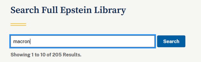 Department of Justice Epstein Library - Macron