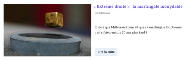 Extrême droite - Martingale inoxydable
