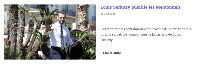Louis Sarkozy humilie Mentonnais